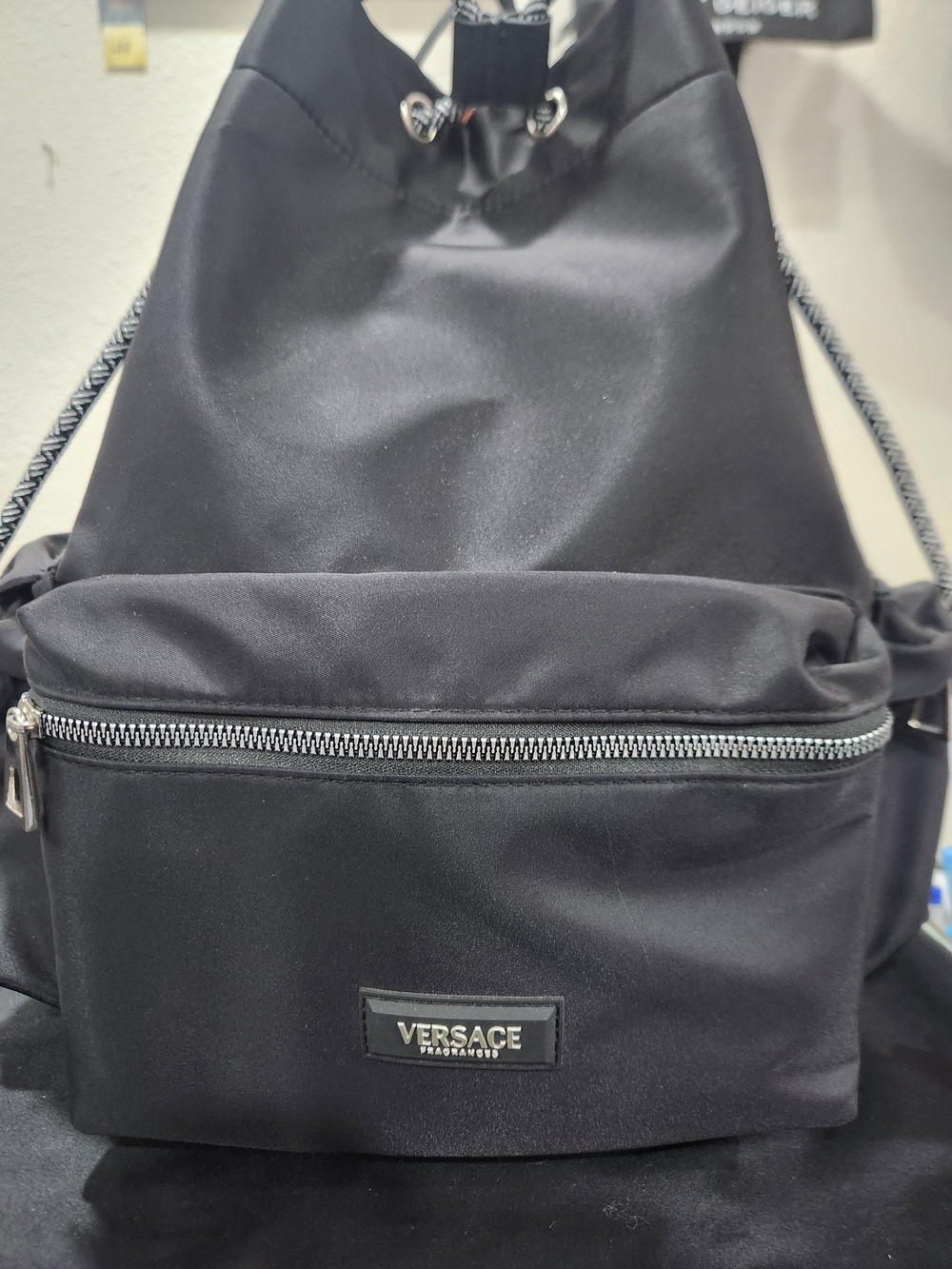 Versace Black Backpack